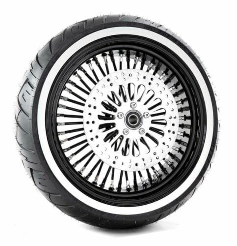 American Classic Motors Wheels & Tire Packages 16 5.5 Black Rim 52 Fat Mammoth Spoke Rear Wheel WW Tire Harley Touring ABS 09+