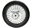 American Classic Motors Wheels & Tire Packages 21 3.5 Black 46 Fat Daddy King Spoke Wheel Package BW Dual Disc Harley Touring