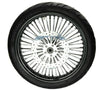 American Classic Motors Wheels & Tire Packages 21 x 3.5 Black 46 Fat King Spoke Front Single Disc Wheel Rim Package BW Harley