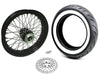 American Classic Motors Wheels & Tire Packages Black Rim Hub 16 x 3.5 60 Spoke Rear Wheel Rim Tire Rotor WWW Package Harley