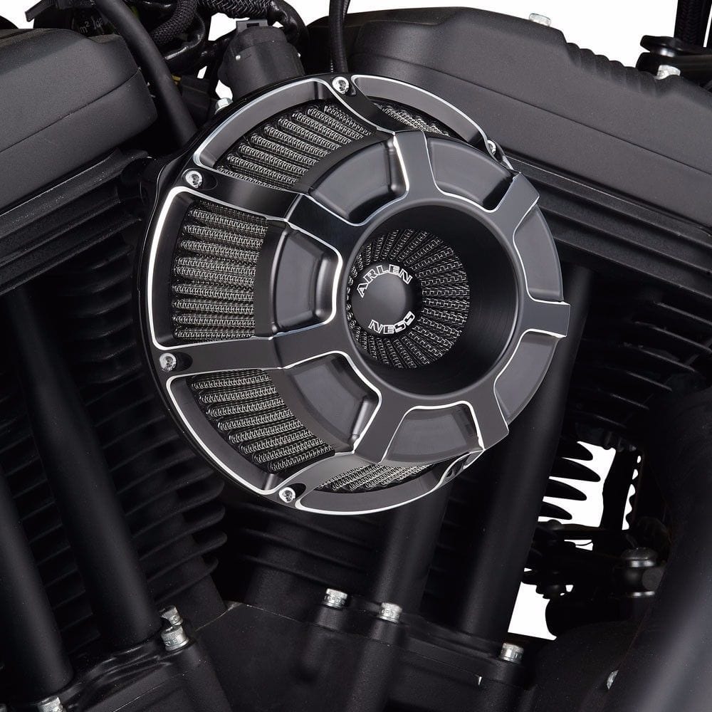 Arlen Ness Arlen Ness Black Beveled Air Cleaner Inverted Big Sucker Harley 2008-2016 Bagger