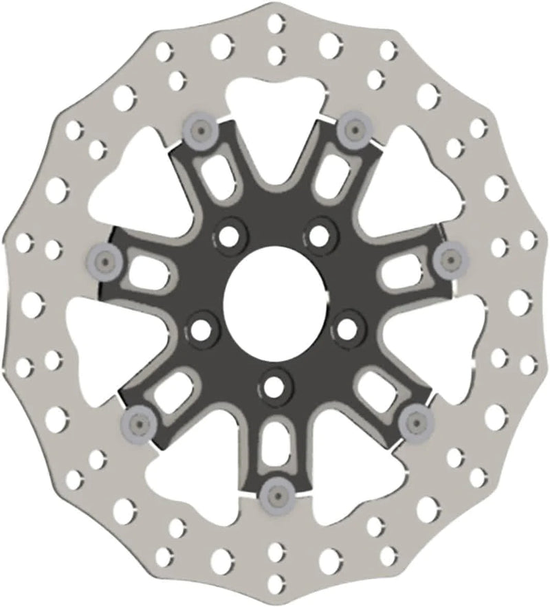 Arlen Ness Brake Rotors Arlen Ness Black 7 Valve Floating Front Brake Rotors Harley Touring Softail Dyna