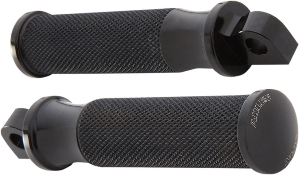Arlen Ness Foot Pegs & Pedal Pads Arlen Ness Smoothie Fusion Footpeg Passenger Black Male Mount Rubber Fixed Style