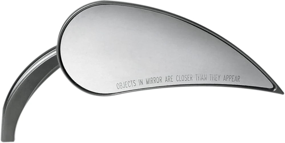 Arlen Ness Mirrors Arlen Ness Rad III Rear View Teardrop Convex Mirror Black Right Handlebar Harley