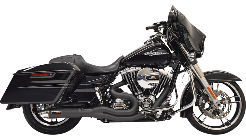 Bassani Manufacturing Bassani Hot Rod Road Rage II 2-into-1 Exhaust Kit Black Mid Harley Touring 99-06