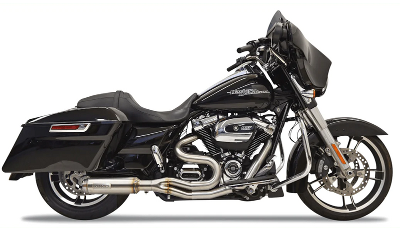 Bassani Manufacturing Bassani Mid-Length 2 Into 1 Super Bike Exhaust System Muffler Harley Touring 17+