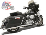 Bassani Manufacturing Exhaust Bassani Chrome Bagger Stepped True Duals Power Curve Mega Exhaust Harley Touring