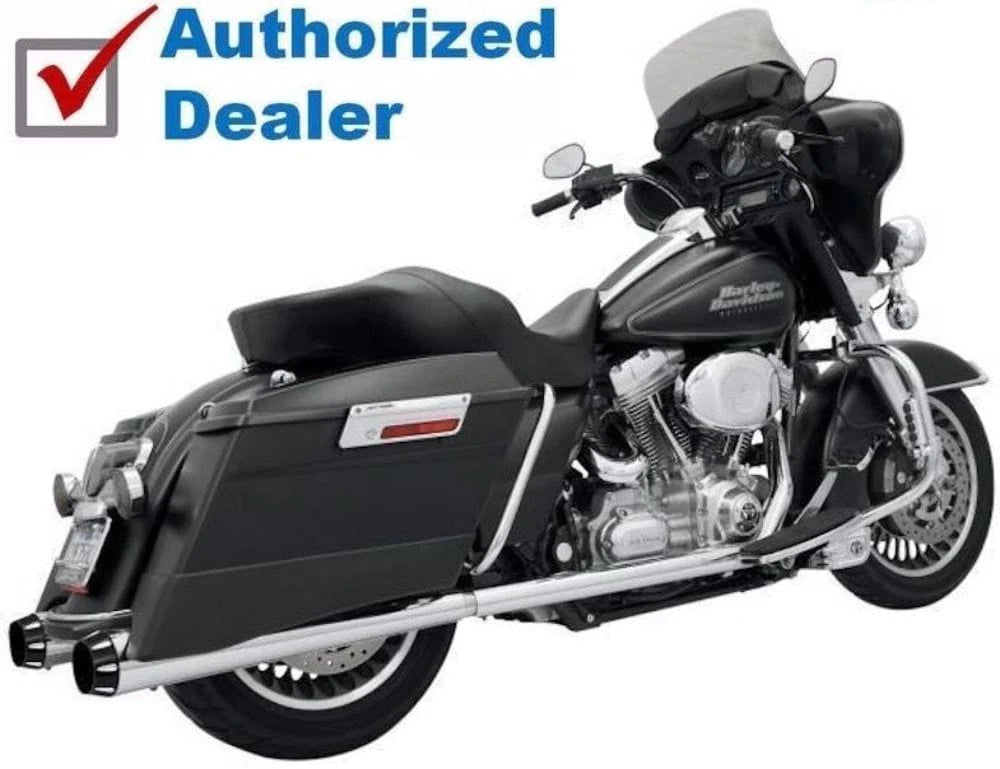 Bassani Manufacturing Exhaust Bassani Chrome Bagger Stepped True Duals With Power Curve Exhaust Harley Touring