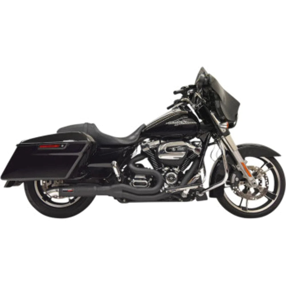 Bassani Manufacturing Exhaust Systems Bassani 2 into 1 Black Road Rage II Hot Rod Turnout Exhaust System 17+ Touring