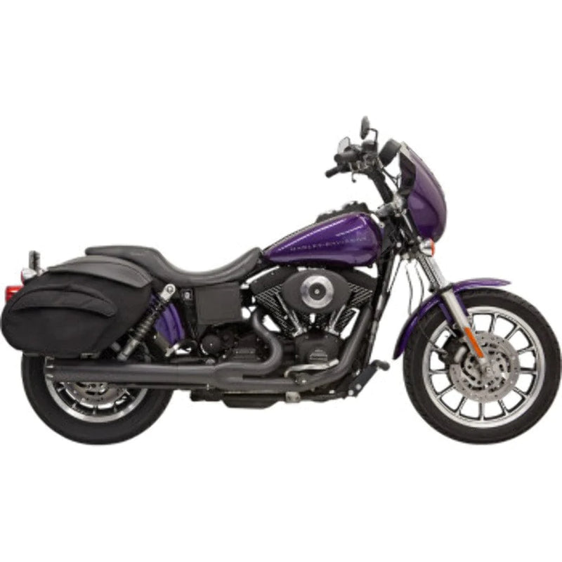 Bassani Manufacturing Exhaust Systems Bassani Black Road Rage 2 Into 1 Megaphone Exhaust System Harley Dyna FXD 91-05