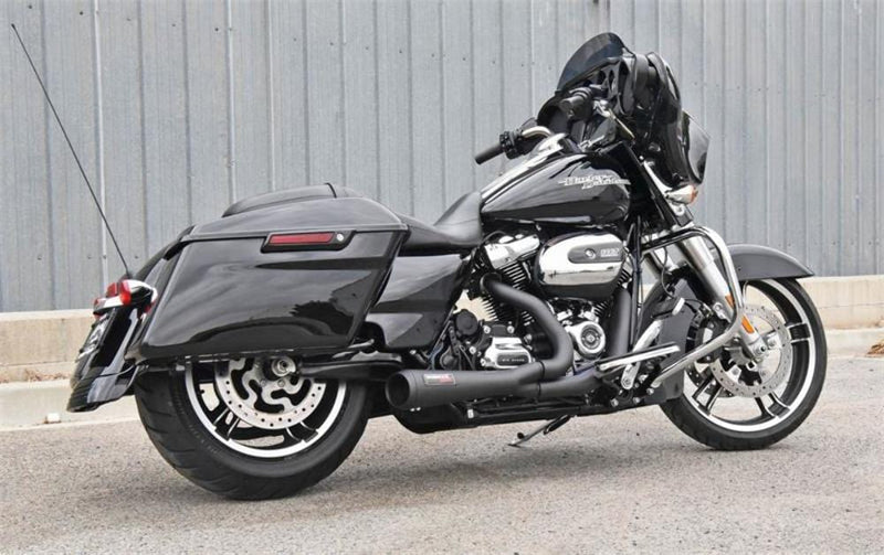 Bassani Manufacturing Exhaust Systems Bassani Black Road Rage 2 into 1 Short Exhaust Pipe System 17+ Harley Touring