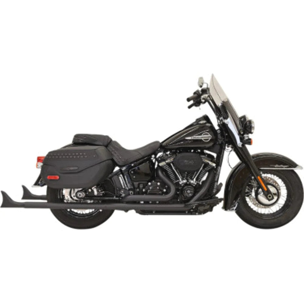 Bassani Manufacturing Exhaust Systems Bassani Black True Dual Exhaust 36" 2.25" Fishtail Harley Softail 18+ M8 Baffles