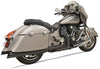 Bassani Manufacturing Exhaust Systems Bassani Black True Duals 2 Into 2 Exhaust System Indian 14+ Chieftain Roadmaster