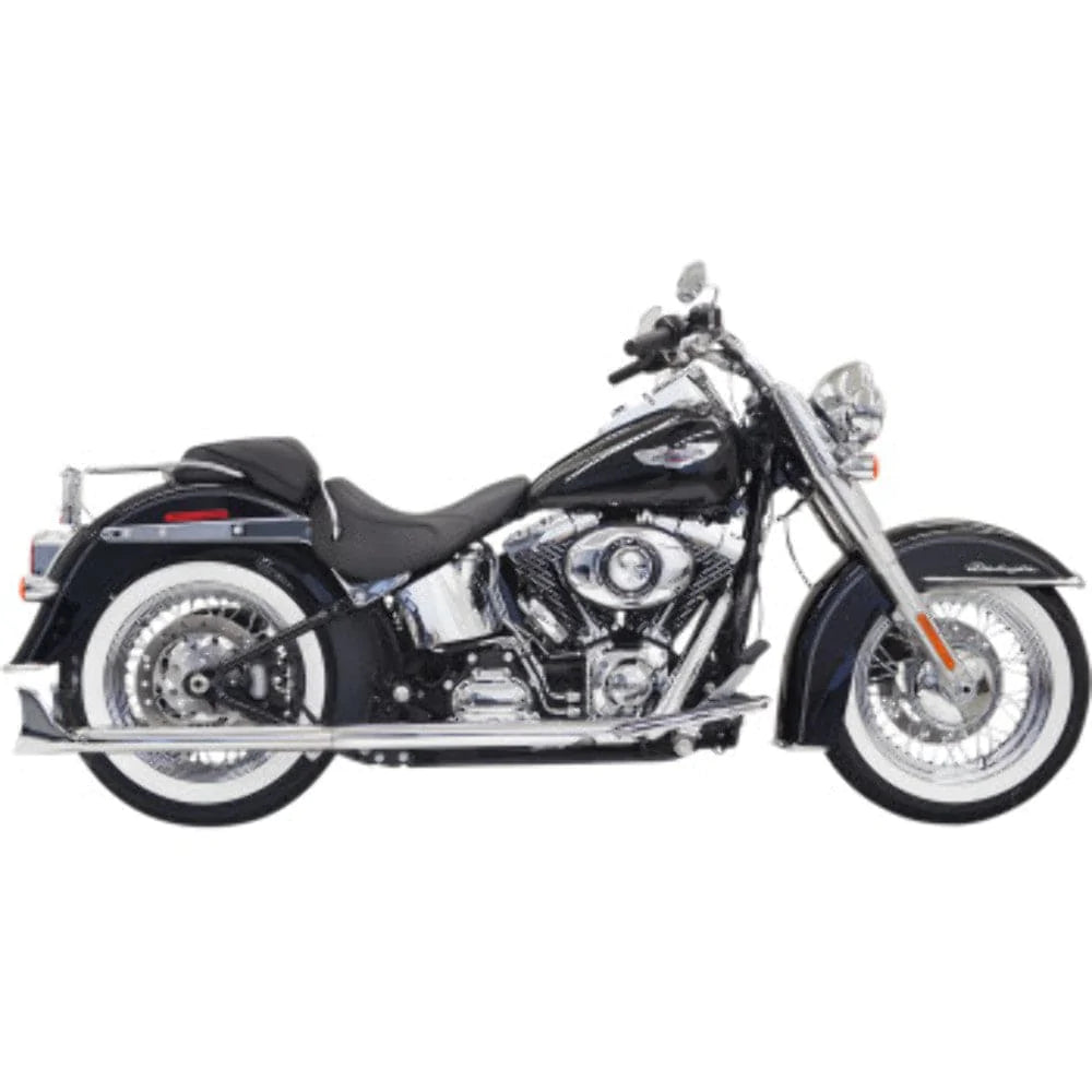 Bassani Manufacturing Exhaust Systems Bassani Chrome 30" Baffle Fishtail True Dual Exhaust System Harley Softail 07-17