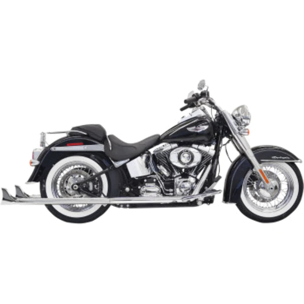 Bassani Manufacturing Exhaust Systems Bassani Chrome 36" Baffle Fishtail True Dual Exhaust System Harley Softail 07-17