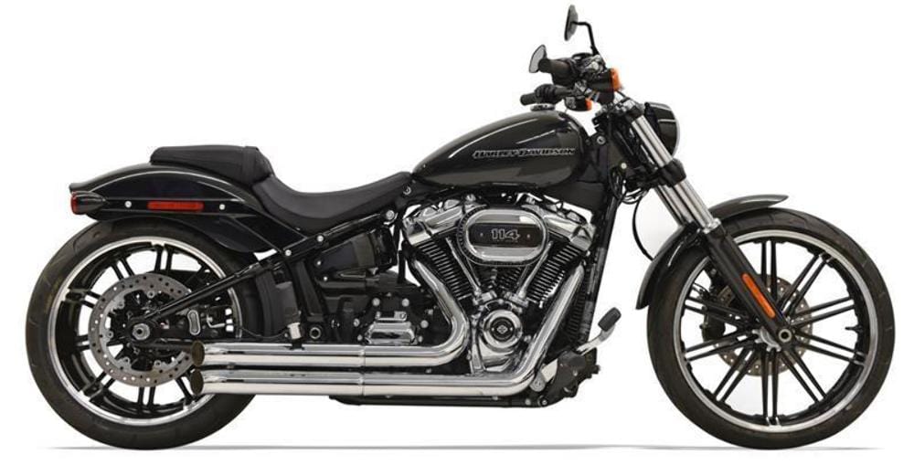Bassani Manufacturing Exhaust Systems Bassani Chrome Pro Street Turnout Stepped Exhaust Pipes Headers Harley Softail
