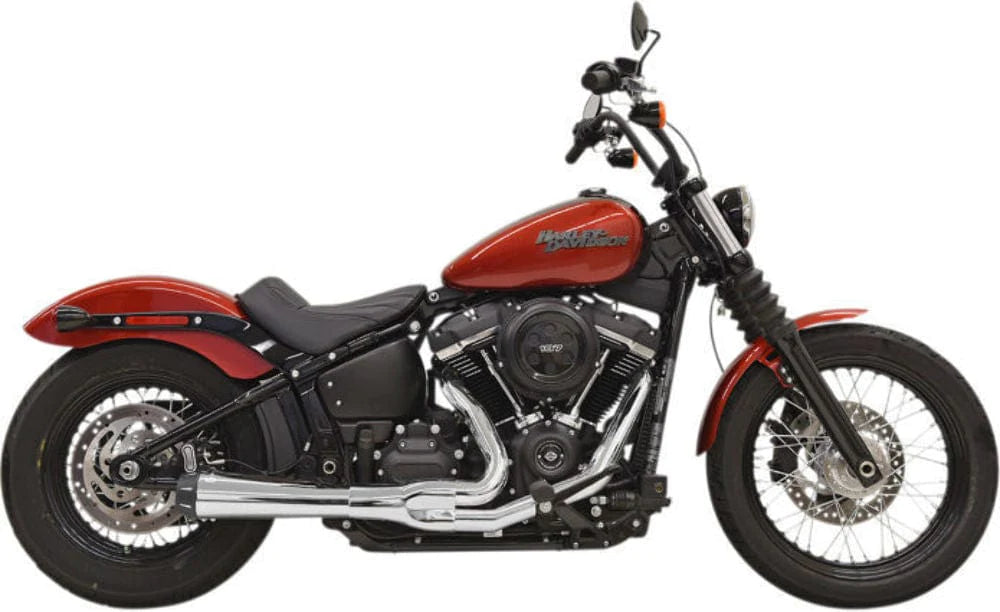 Bassani Manufacturing Exhaust Systems Bassani Chrome Road Rage 2 Into 1 Exhaust Header Pipes System Harley Softail 18+