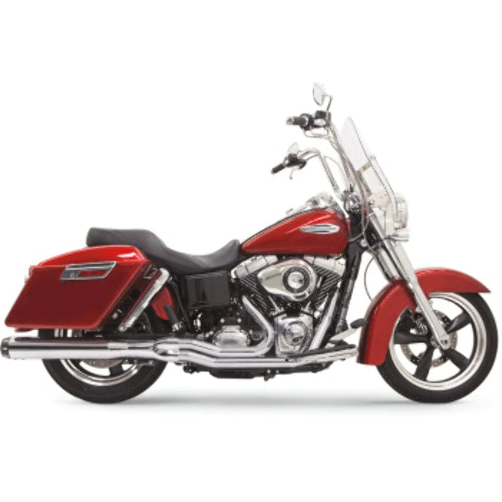Bassani Manufacturing Exhaust Systems Bassani Chrome Road Rage 2 Into 1 Megaphone Exhaust System Harley Dyna 12-16 FLD