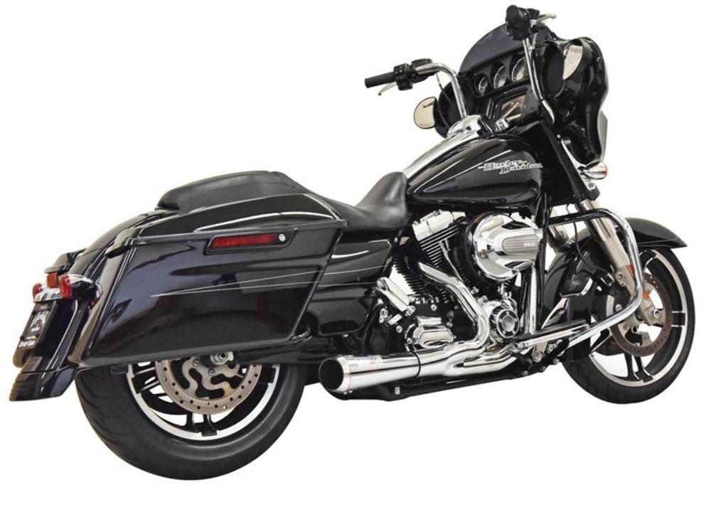 Bassani Manufacturing Exhaust Systems Bassani Chrome Road Rage 2 into 1 Short Exhaust Pipe System 95-16 Harley Touring