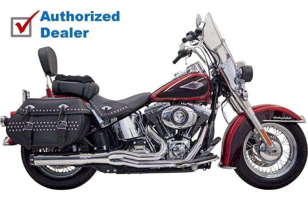 Bassani Manufacturing Exhaust Systems Bassani Chrome Road Rage B1 II Power 2 into 1 Exhaust Pipe System Harley Softail