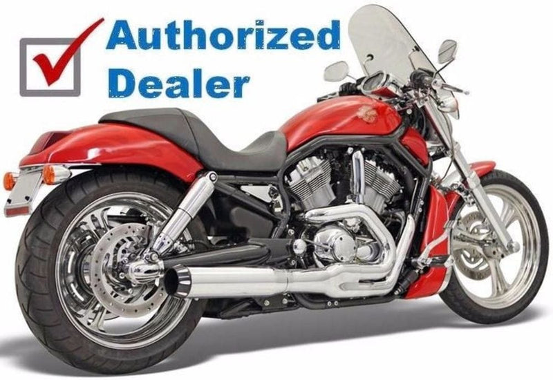 Bassani Manufacturing Exhaust Systems Bassani Chrome Road Rage B1 II Power 2 into 1 Exhaust Pipe System Harley V-Rod