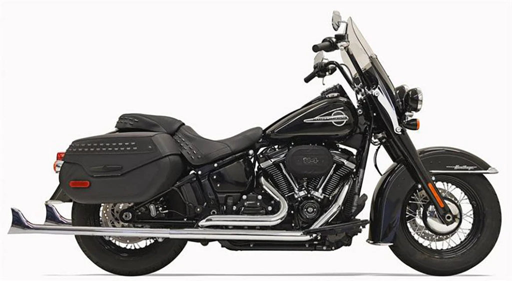 Bassani Manufacturing Exhaust Systems Bassani Chrome True Dual Exhaust 33" Fishtail Pipe Harley Softail No Baffles M8