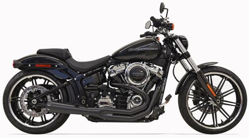 Bassani Manufacturing Exhaust Systems Bassani Road Rage 3 2 - 1 Black Exhaust Pipe M8 Fatboy Breakout Harley Softail