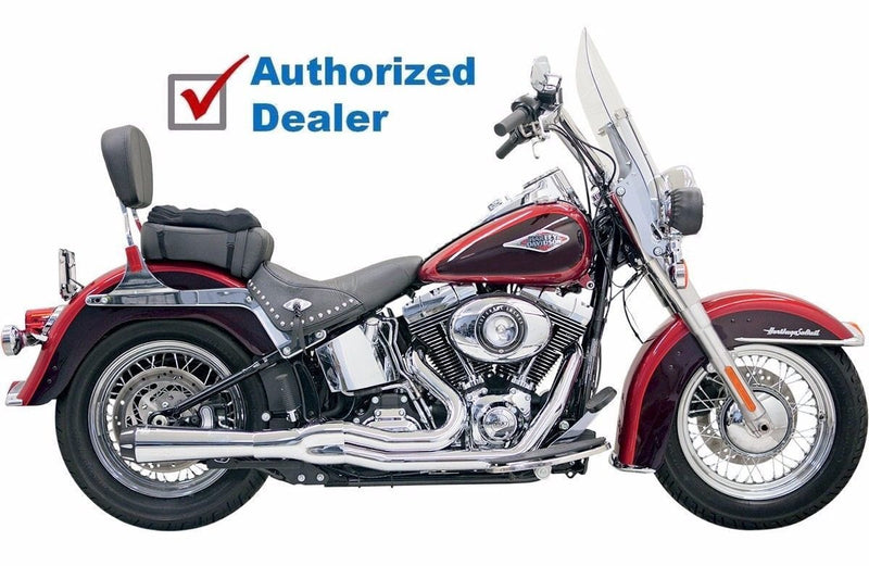 Bassani Manufacturing Exhaust Systems Bassani Road Rage II Mega Power Chrome 2 Into 1 Exhaust Pipe System Short Harley