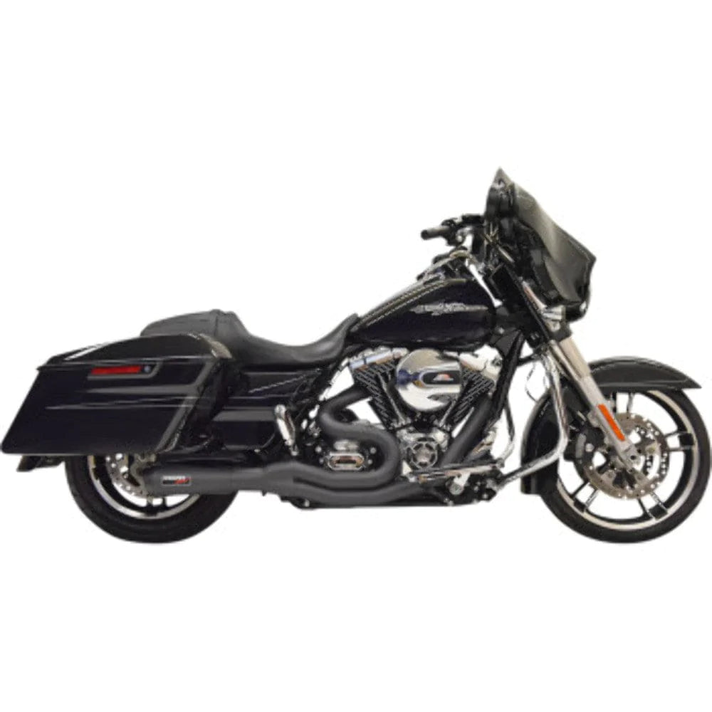 Bassani Manufacturing Exhaust Systems Bassani Road Rage Ripper 2 Into 1  Black Exhaust Pipe Harley 2007-2016 Touring