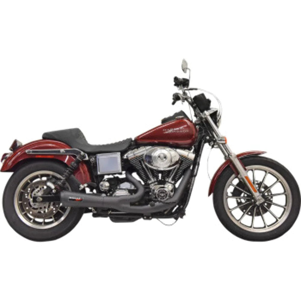 Bassani Manufacturing Exhaust Systems Bassani Road Rage Ripper 2 Into 1 Black Exhaust System Pipe Harley Dyna 91-05