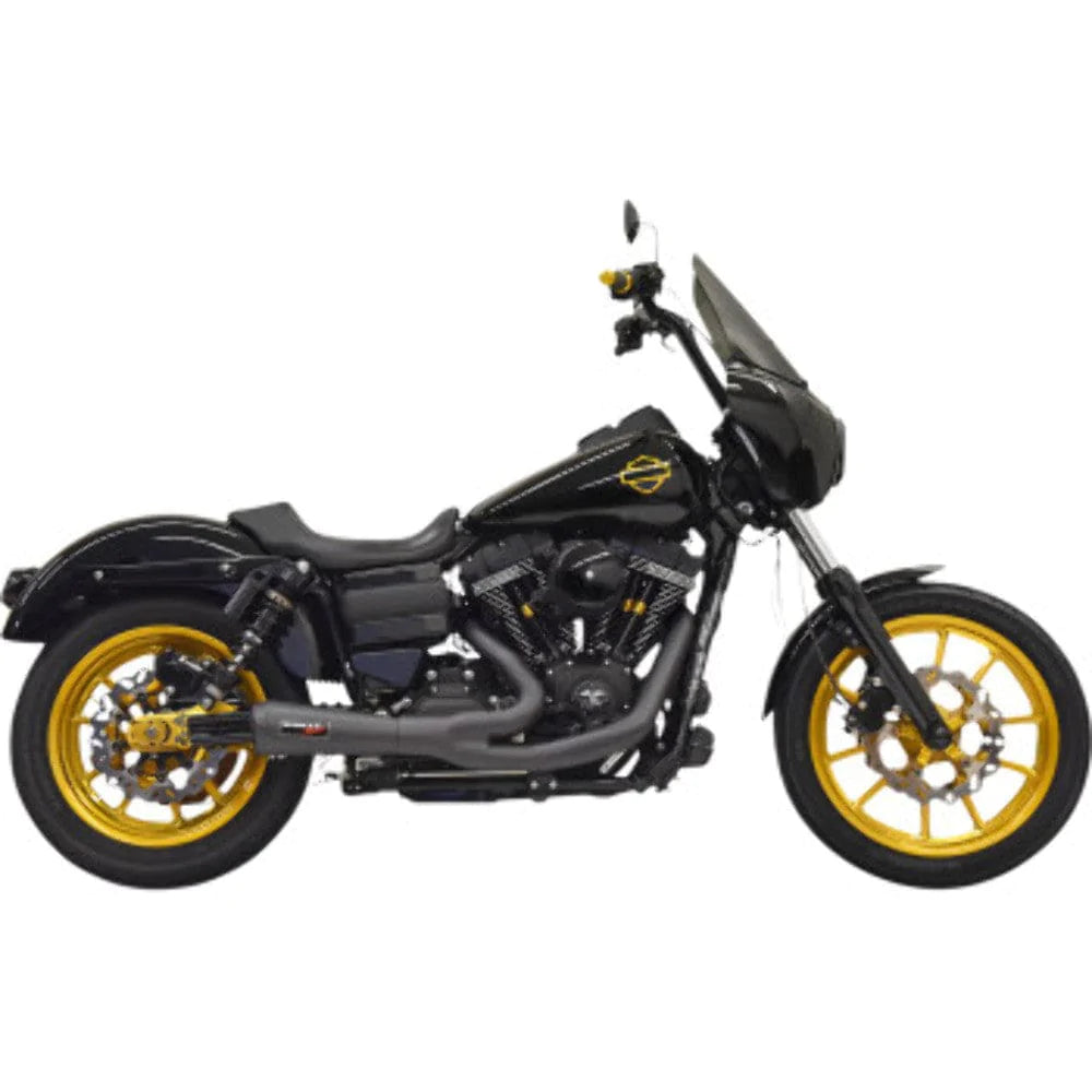 Bassani Manufacturing Exhaust Systems Bassani Road Rage Ripper 2 Into 1 Black Short Exhaust System Pipe Harley Dyna