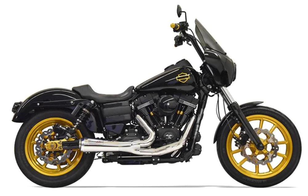 Bassani Manufacturing Exhaust Systems Bassani Road Rage Ripper 2 Into 1 Chrome Short Exhaust System Pipe Harley Dyna