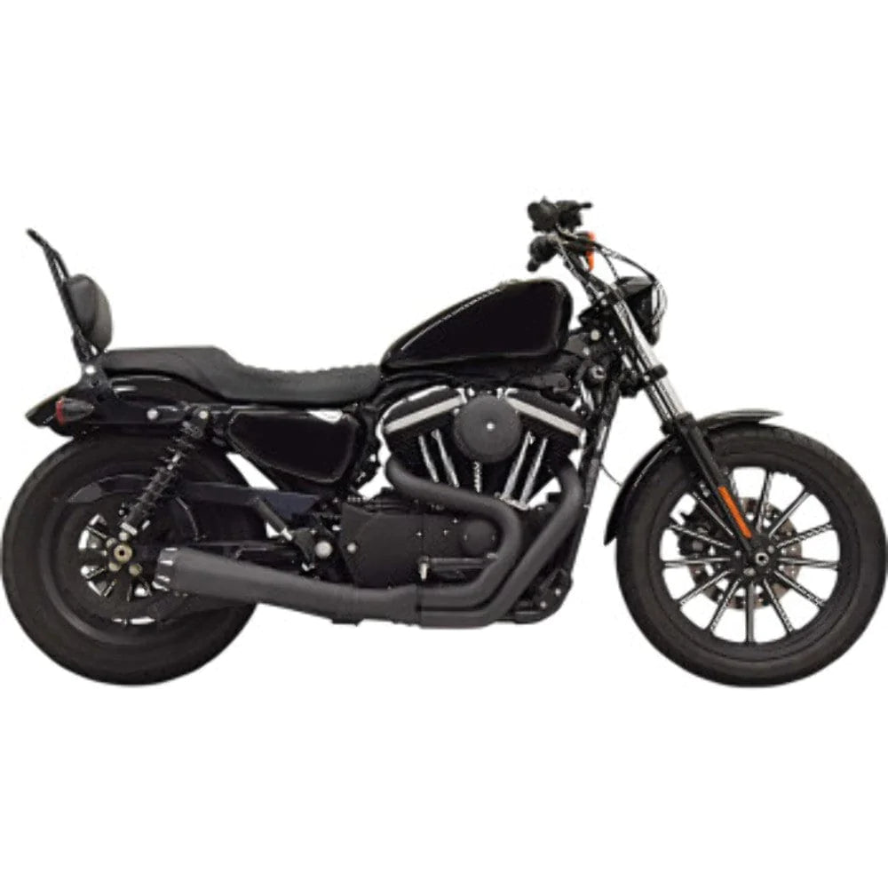 Bassani Manufacturing Exhaust Systems Black Bassani 2 into 1 Road Rage II Exhaust Pipe System Harley Sportster XL 04+