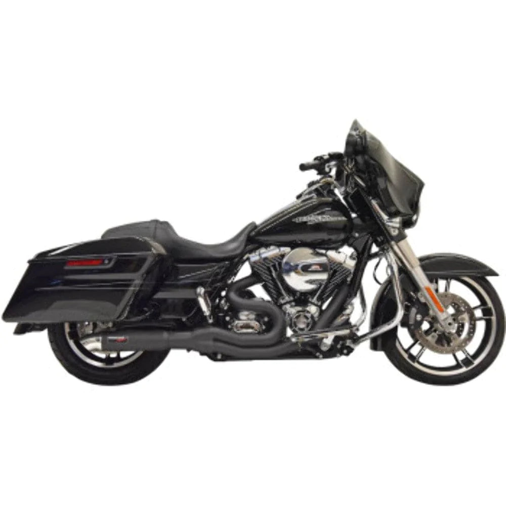 Bassani Manufacturing Exhaust Systems Black Bassani 2 into 1 Road Rage II Hot Rod Turnout Exhaust System 07-16 Touring