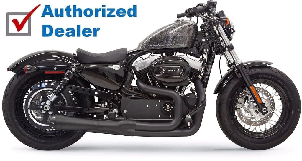 Bassani Manufacturing Exhaust Systems Black Bassani Mega Power 2 into 1 Road Rage II Exhaust Pipe System Sportster XL