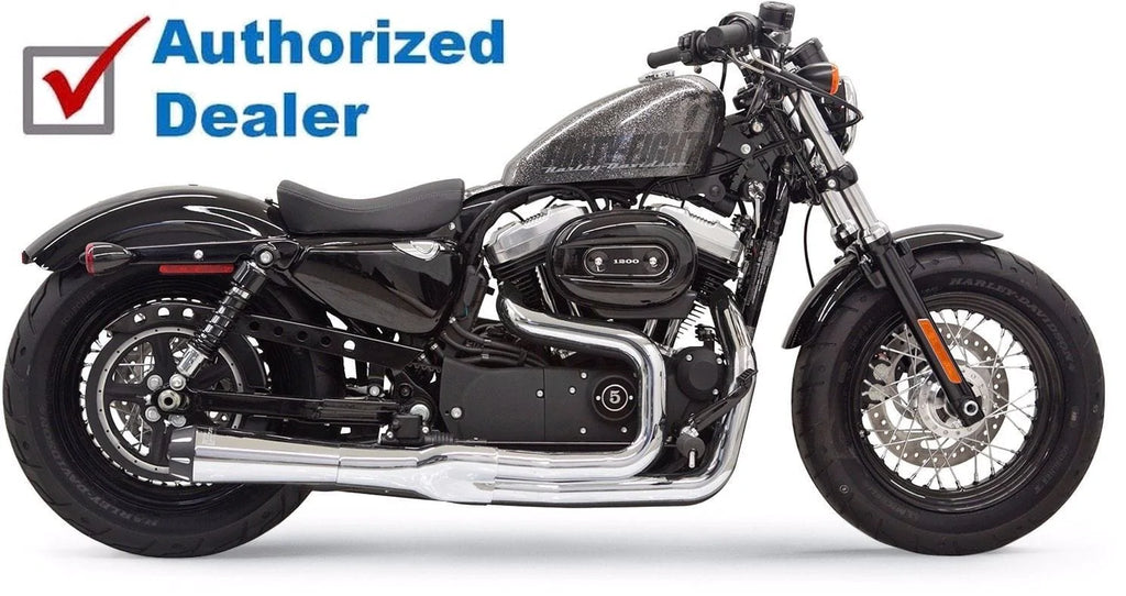 Bassani Manufacturing Exhaust Systems Chrome Bassani Mega Power 2 into 1 Road Rage II Exhaust Pipe System Sportster XL