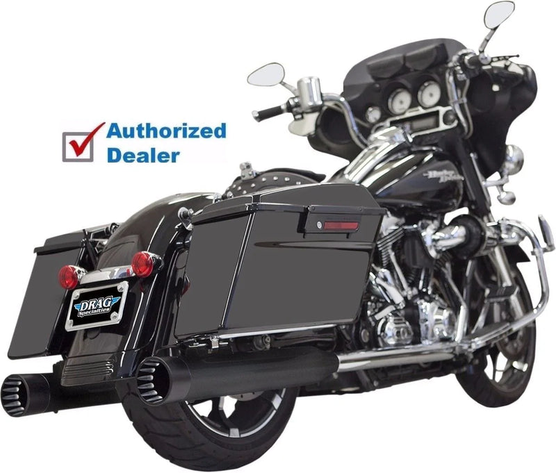 Bassani Manufacturing Other Exhaust Parts Bassani 4" DNT Straight Can Black Bagger Exhaust Mufflers 95-2016 Harley Touring