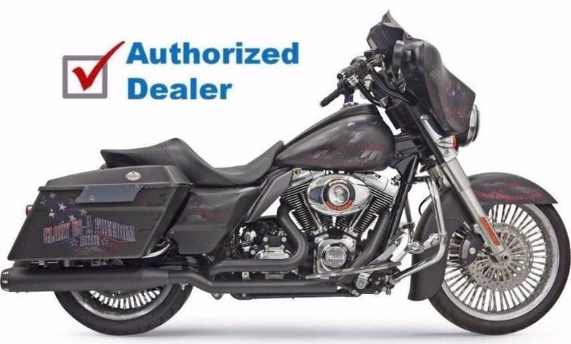 Bassani Manufacturing Other Exhaust Parts Bassani Black True Dual Down Under Exhaust w/ Megaphone Mufflers Harley Touring