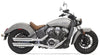 Bassani Manufacturing Silencers, Mufflers & Baffles Bassani 3" Chrome Slip On Slash Cut Mufflers Exhaust Pipes Indian 17-18 Scout