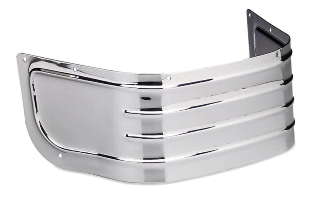 Biker's Choice Fenders Chrome Replacement Ribbed Fender Skirt Tip Harley Softail Touring Electra Glide