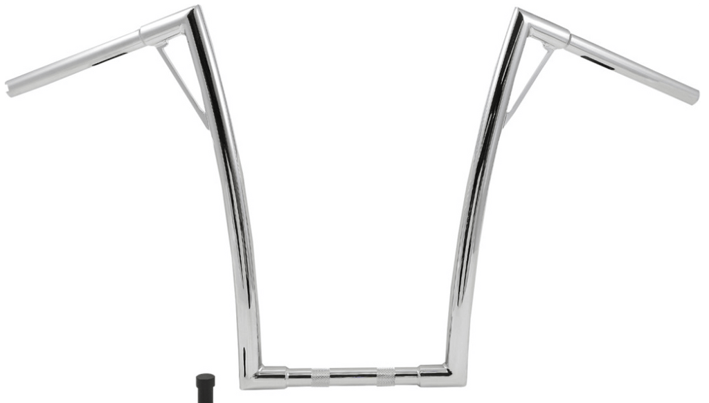Burly Brand Burly Louie 1-1/4" Ape Handlebars 14.5" Chrome Harley Notched Slotted Drilled