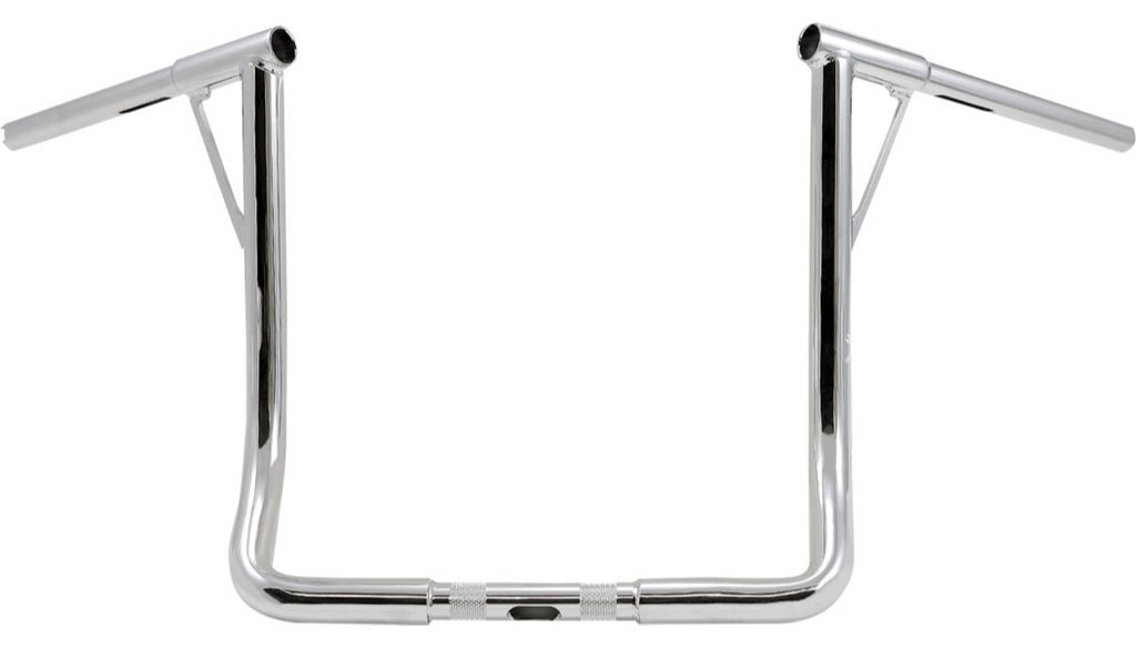 Burly Brand Burly Louie B 1-1/4" Ape Handlebars 16" Chrome Harley Notched Slotted Drilled