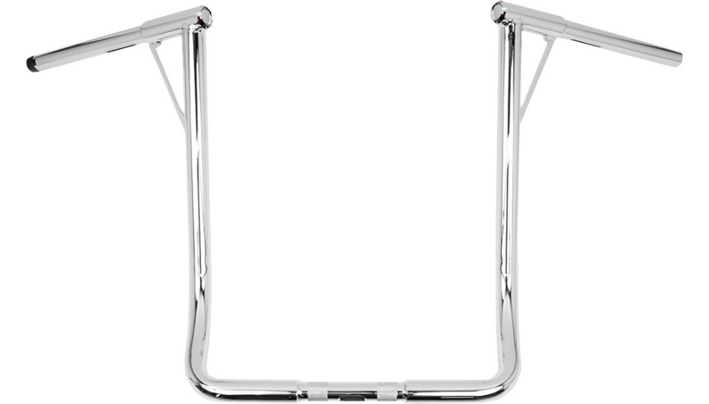 Burly Brand Burly Louie B 1-1/4" Ape Handlebars 19" Chrome Harley Notched Slotted Drilled