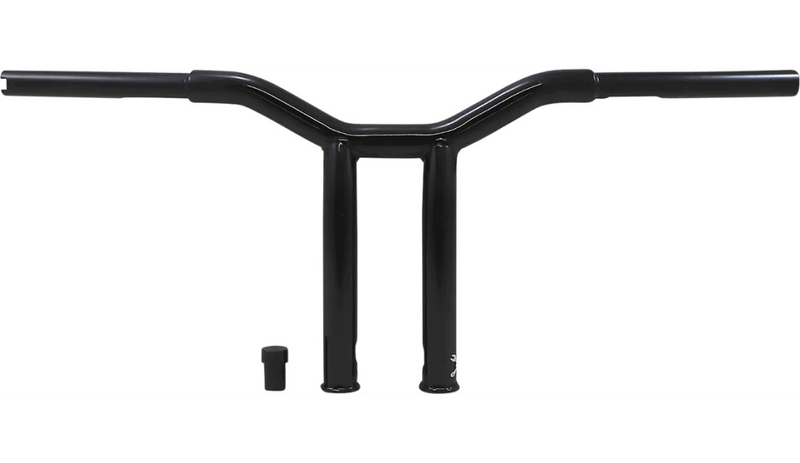 Burly Brand Burly Raked 10" Black Powdercoat Dominator Handlebars Throttle-By-Wire Harley