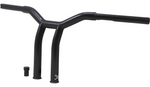 Burly Brand Burly Raked 10" Black Powdercoat Dominator Handlebars Throttle-By-Wire Harley