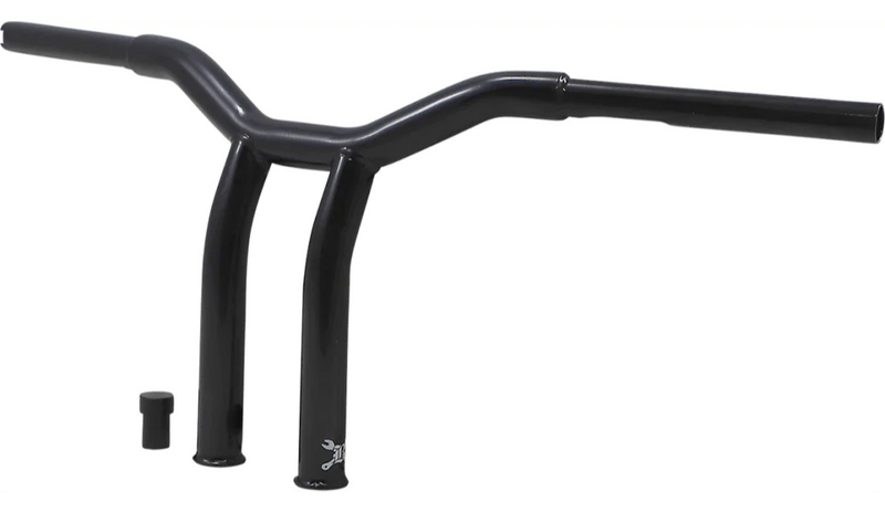 Burly Brand Burly Raked 10" Black Powdercoat Dominator Handlebars Throttle-By-Wire Harley