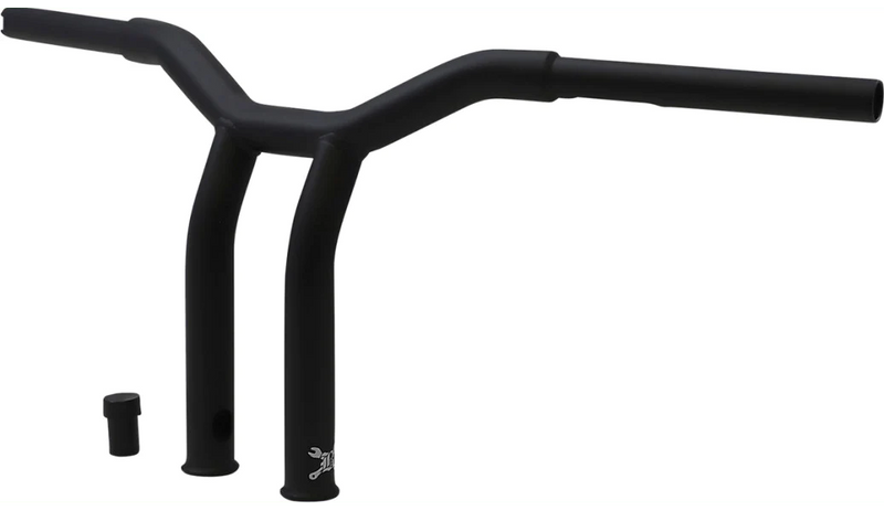 Burly Brand Burly Raked 10" Matte Black Dominator Handlebars Throttle-By-Wire Harley