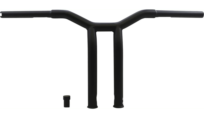 Burly Brand Burly Raked 12" Matte Black Dominator Handlebars Throttle-By-Wire Harley