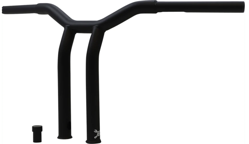 Burly Brand Burly Raked 12" Matte Black Dominator Handlebars Throttle-By-Wire Harley