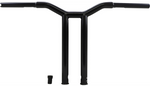 Burly Brand Burly Raked 14" Black Powdercoat Dominator Handlebars Throttle-By-Wire Harley